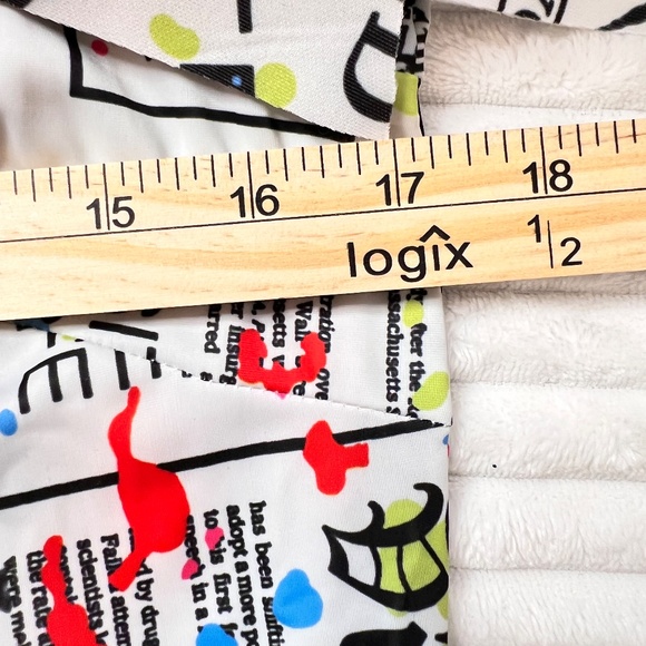 #A019 – For Her NYC Multi-Print Ruffle Shoulder Dopamine Blouse –  M (NWT) - Picture 9 of 11